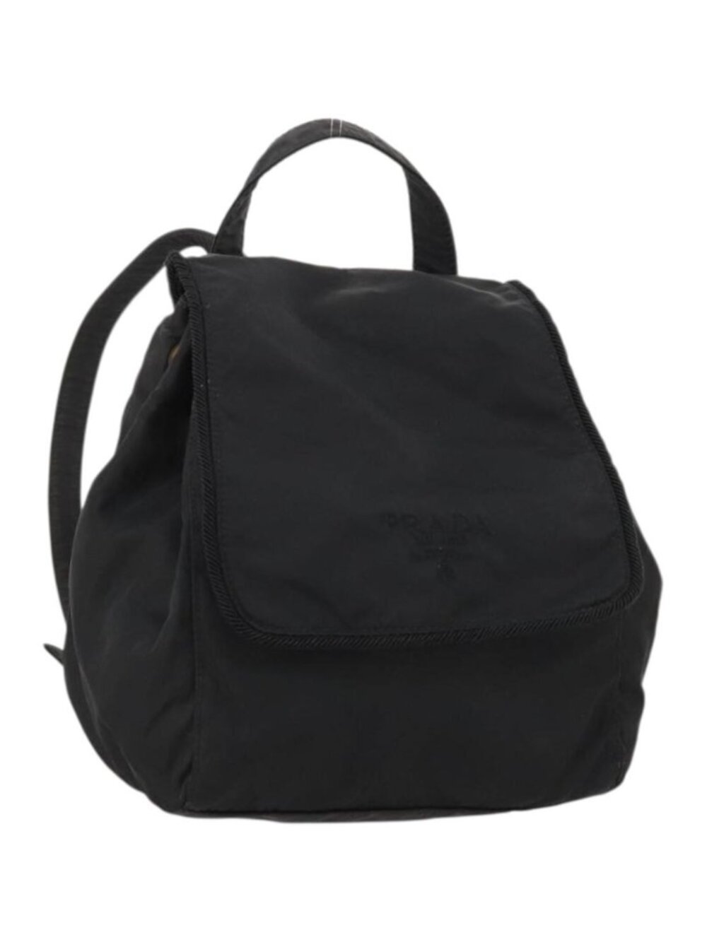 PRADA Backpack Nylon Black Gold